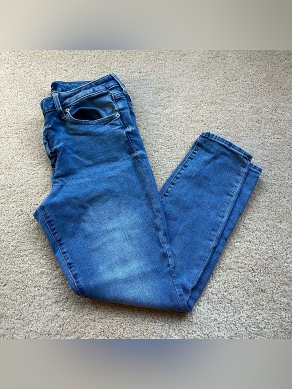 🌻GAP Women's Universal Leggings Skinny Blue Jeans - 14/32 Long - EUC - Stretch